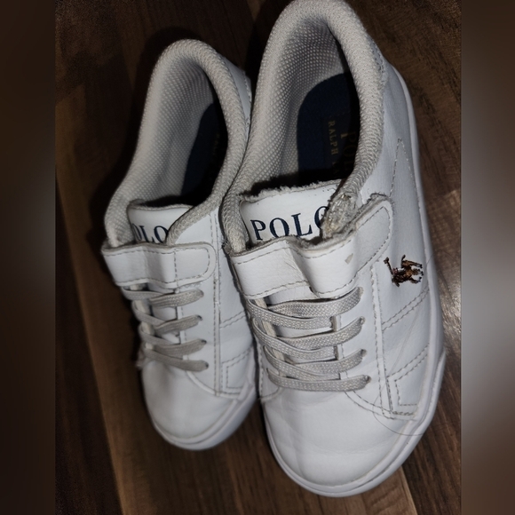 RALPH Lauren Polo White   Toddler Size 11 Velcro Shoes - Picture 3 of 4